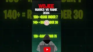 ✅WBJEE 2024 MARKS VS RANK ||#wbjee #jadavpuruniversity #wbjee2024 #wbjeeresult #jeemains #jee #jgec