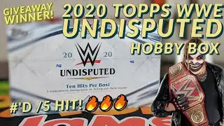 WWE Topps Undisputed 2020 Hobby Box - 10 Hits! #'D /5 Hit!  🔥🔥🔥 + Giveaway Winner