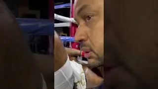 Nick Young&rsquo;s fight was stopped after his opponent pushed him through the ropes and he hit his head.