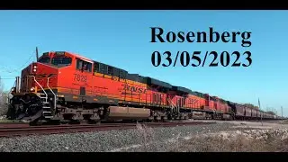 Railfanning Rosenberg TX 03/05/23 - Feat: NS, KCS Dash 9, Friendly Engineers, and more - 4K 60p