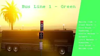 GTA VC - Bus Driver Scenario - Line 1 Green