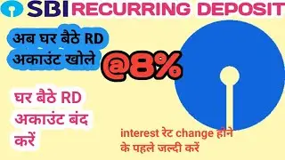 SBI online RD account // How to open Recurring Deposit account online