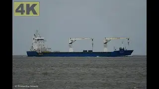 UNISCOUT - Shipspotting Germany 🇩🇪 IMO 9484194 - River Elbe near City Otterndorf - 4K VIDEO