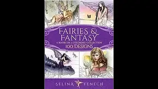 Présentation du livre de coloriage pour adulte Fairies and Fantasy Coloring Collection 100 Designs D