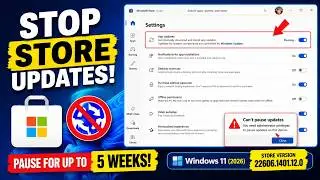 How to Pause Microsoft Store App Updates for 5 Weeks in Windows 11 (2026)
