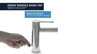 GROHE Essence - Single Lever Basin Mixers in S-size with straight outlet and waste set