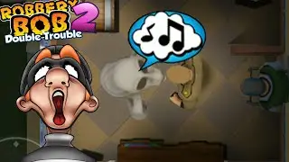 Robbery Bob 2 Game  - OLD GUY Costume Gameplay Using 100 Angry Dog - part 13