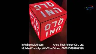 LED magic cube screen creative 4 sides and 5 side digital advertising cube logo brand display Custom