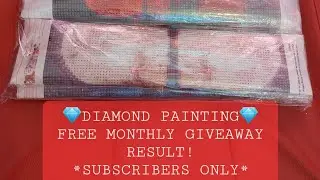 Resultado del sorteo mensual gratuito de pintura de diamantes! Solo suscriptores!