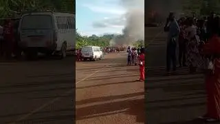 YY bus on fire Katosi Road May the aoul of those who have lost their lives rest in peace