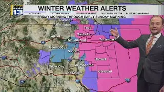Winter storm moving into New Mexico this weekend: latest timing and forecast snow totals