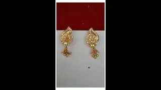 light weight daily use gold earrings Design|| simple earing design 2022