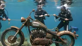 Мы нашли под водой мотоцикл Harley-Davidson времен Второй мировой войны | Предварительный обзор м...