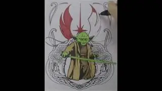 May the Fourth be with You coloring timelapse video