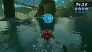 Mario Kart World - Scoop up blue coins in the Skeeters' water hole! (P Switch)