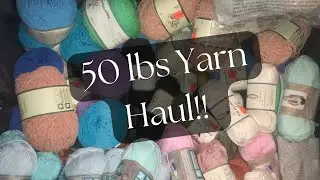 HUGE yarn haul from vacation - Hobby Lobby clearance pt 2, knitcrate, and @crochetinagreement
