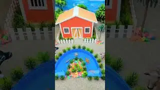 DIY mini farm Diorama with house for goat #diorama #miniature #diymini #farm #diyfarming #farmcraft