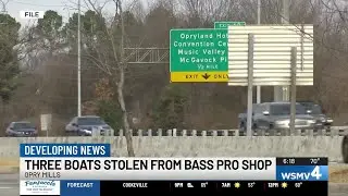 Police say man stole three boats in one day from Bass Pro Shops