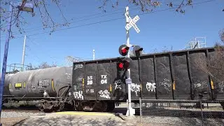 UP 9925 Rocklin Rocket Local Train - Power Inn Station East Pedestrian Crossing, Sacramento CA