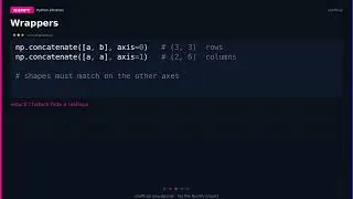 numpy.concatenate: glue arrays on an existing axis