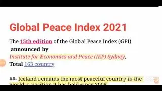 global peace index 2021
