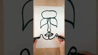 Drawing with two hands at the same time! Happy Palindrome Day!