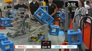 2015 VRC Sci Q46 - 9551A 21 vs 1200F 8757 - 52 to 68 - VEX Worlds 2015 - Science Division