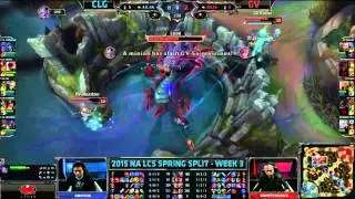 GV Saintvicious - The Baron greed execution! - CLG vs GV - NA LCS Spring 2015 - W3D2 - LoL