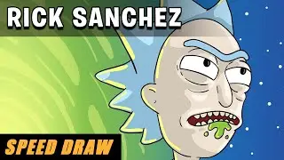 Drawing Rick Sanchez - Rick and Morty Speed draw | Speedpaint