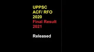 UPPSC ACF/ RFO 2020 Final Result 2021 Released