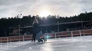 Winter ice skating proposal completely surprises my gf!