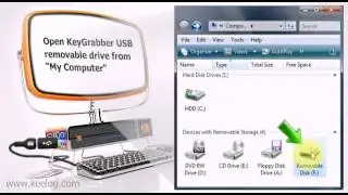 KeyGrabber hardware keylogger demo.