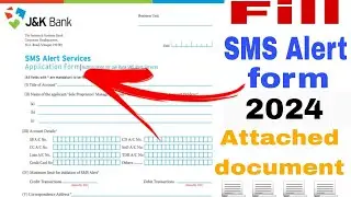 Jk bank ka sms alert service form kaise fill karen?How to fill sms alert service form of jk bank?