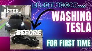 washing the first Tesla ever in the 5 years | Tesla Cleaning full detail process
