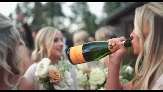 Drinking Veuve Clicquot From The Bottle // Luke and Grace Gozzer Ranch 🔥 Wedding