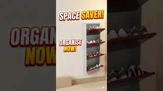 Smart Shoe Storage for Small Homes! 🏠👠 Wall Mount Rack #Shorts