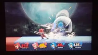 SSBU Mii Fighters Battle: Red Ninja & Pink Ninja VS Blue Ninja & Cyan Ninja
