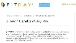 Benefits Of Soy Milk For Cholesterol