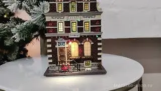 Фасад 'Дом мистера Ван Халена', свет, 30х14.7х9 см, батарейки  45731-lemax