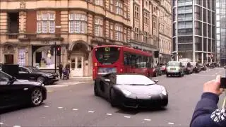 LARINI Exhaust Lamborghini Aventador Cruising through London and Loud Accelerations