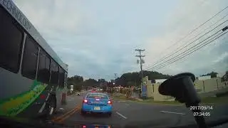Car does Crazy U-turn