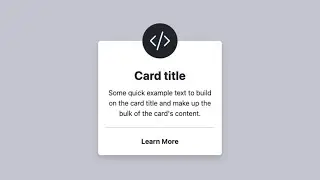Bootstrap card with icon