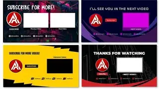 Top 10 YouTube Endscreen & Outro Template ✨ FREE DOWNLOAD || Non Copyright || #arxtm #arxdesigns