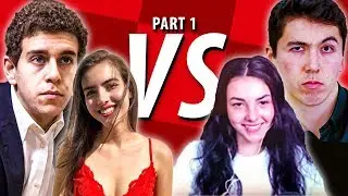 GM Naroditsky & Alexandra VS GM Hansen & Andrea TEAM CHESS BATTLE
