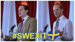 Gustav Kasselstrand och Erik Berglund (Alternativ f&ouml;r Sverige) talar inf&ouml;r Traditional Britain Group