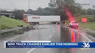 I-75 North Semi crash affects traffic