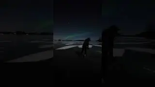 crazy experience🤯 Ice skating under the northern lights 😍 #northernlights #aurora #lapland #finland