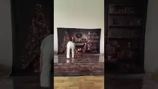 How to Set Christmas backdrop in One Step？#shorts