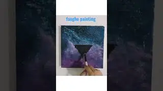 Acrylic painting floating island | satisfying Art #shorts #shortvideos #trend