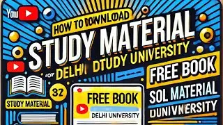 How To Download Sol Study Material 2024 | Delhi University | How To Download Free Study Material DU